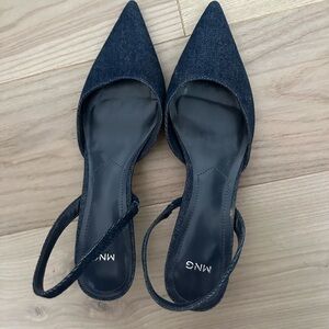 MANGO | Shoes | Denim Kitten Heel